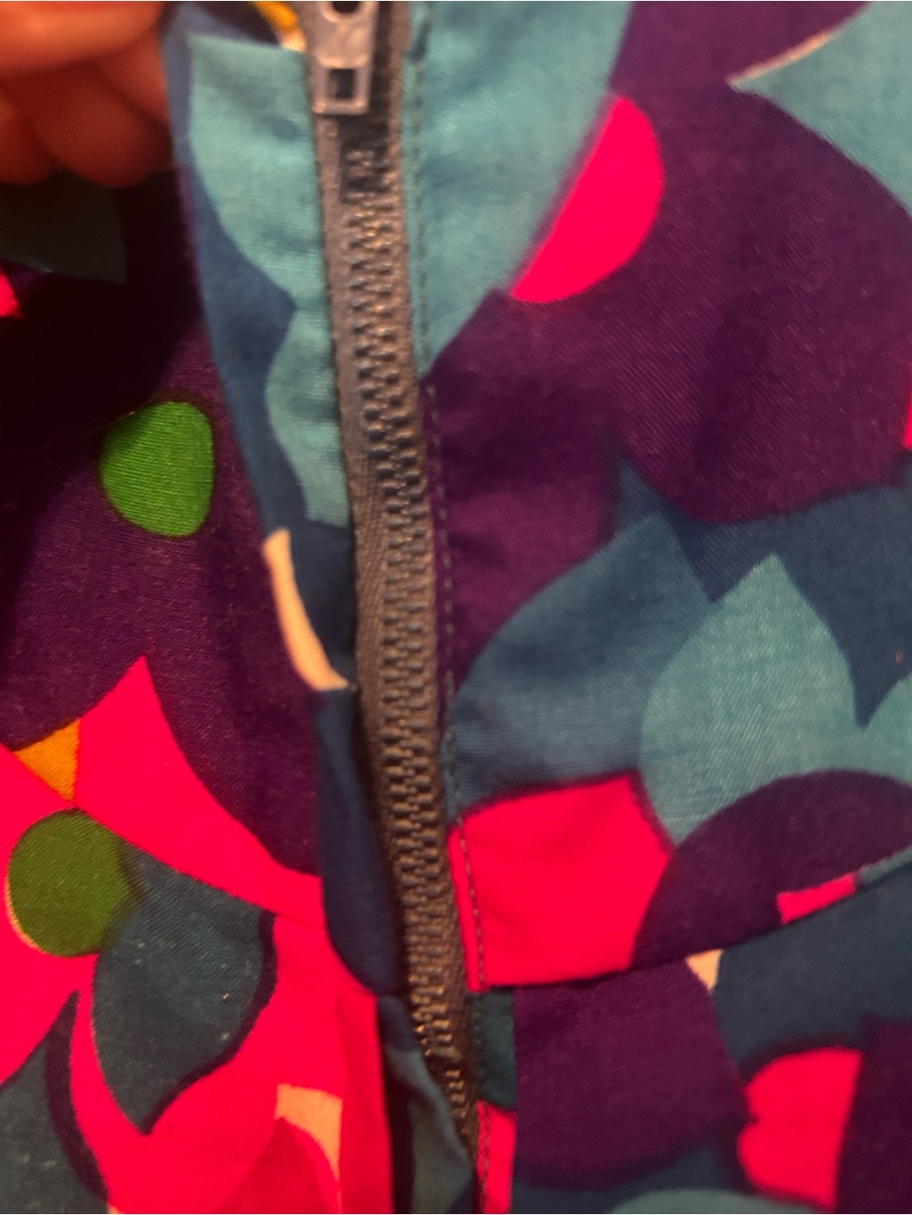 Vintage Floral Midi Dress in Blue, Pink & Green - Sleeveless Shift - Picture 5 of 9
